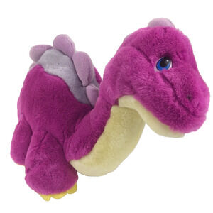 Vintage Westcliff Collection Purple Yellow Dinosaur Plush 8" Stuffed Animal Toy